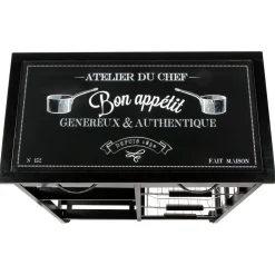 Desserte verre noire Gustaf