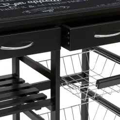 Desserte verre noire Gustaf