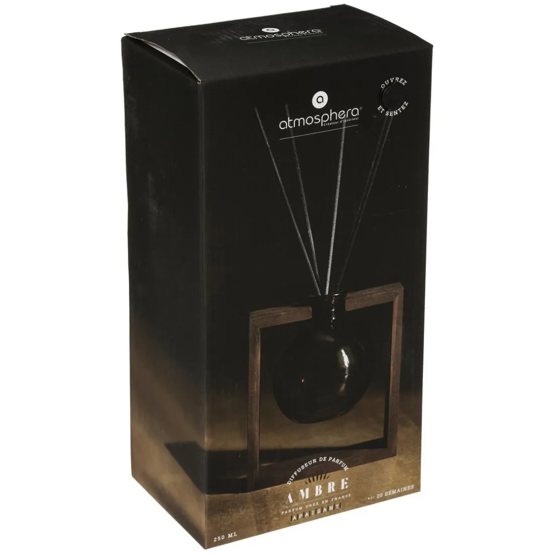Diffuseur en Verre + Bois Ambre Snow 250 mlvoir
