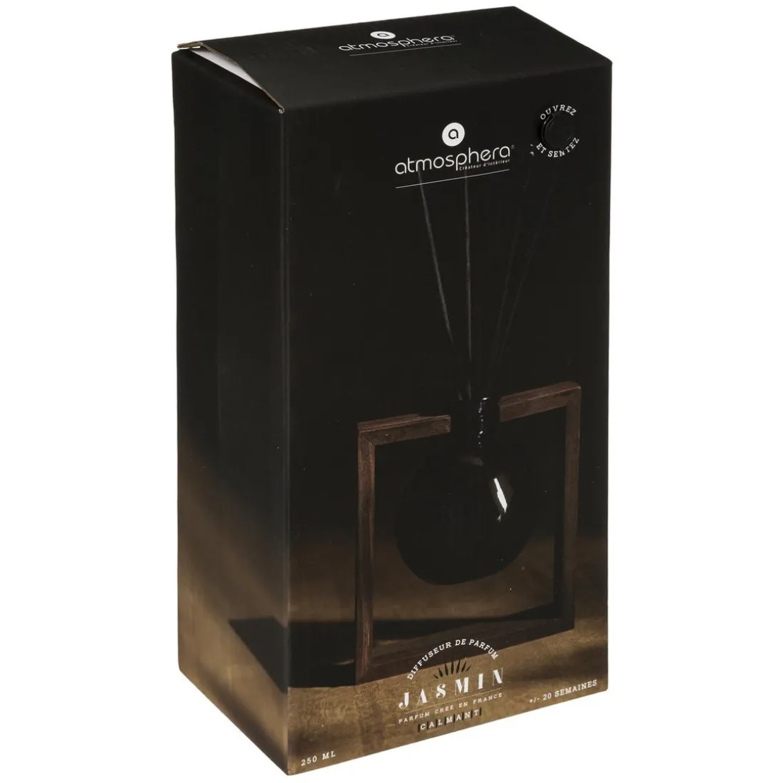 Diffuseur en Verre + Bois Jasmin Snow 250 mlvoir