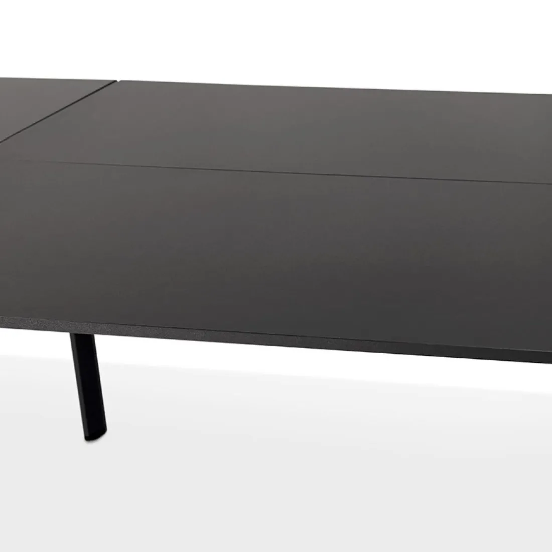 Double bureau bench ou table de réunion 'AMADEUS' en bois et métal noir