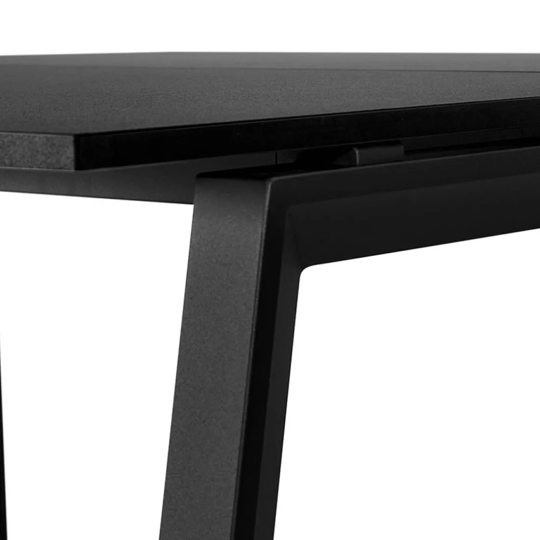 Double bureau bench ou table de réunion 'AMADEUS' en bois et métal noir