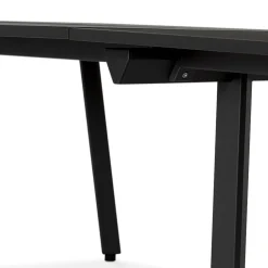 Double bureau bench ou table de réunion 'AMADEUS' en bois et métal noir