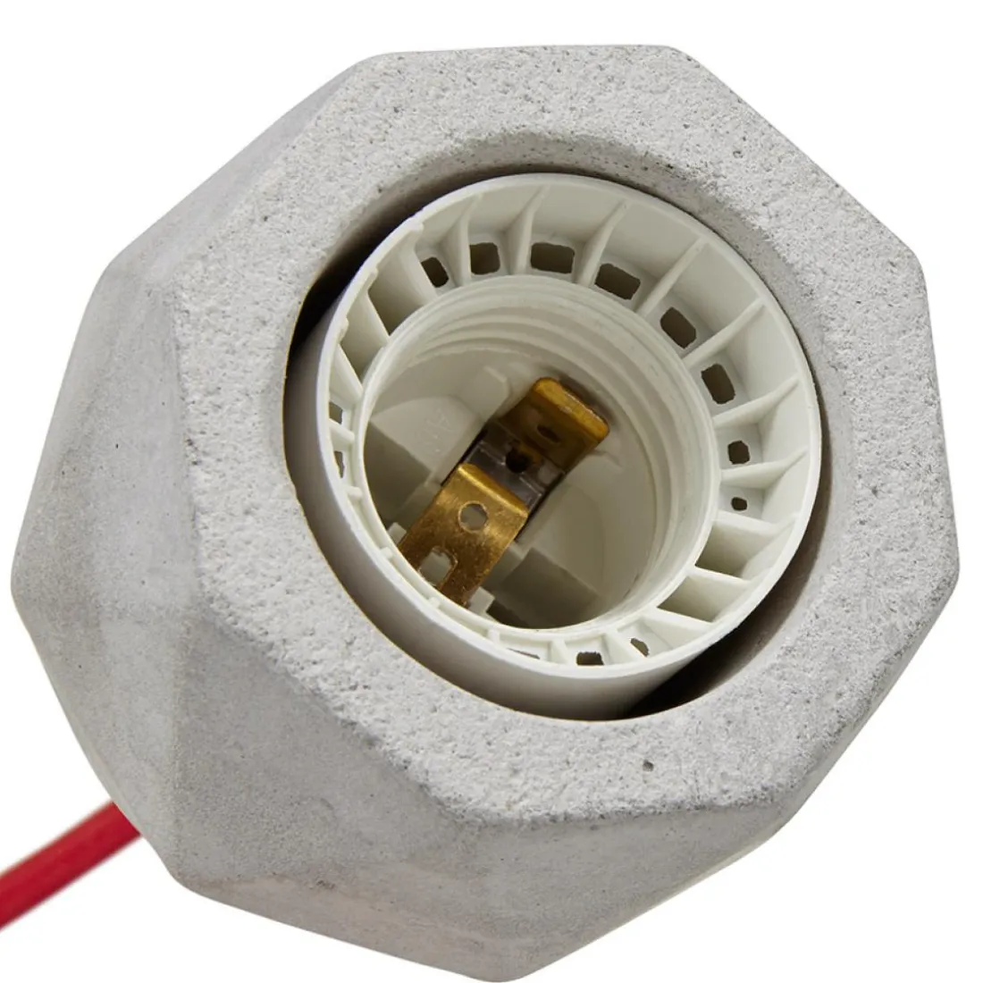 Douille design 'SOKET' grise effet béton