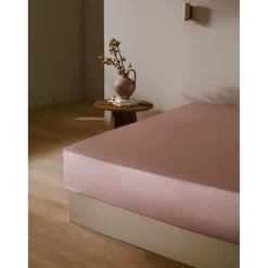 Drap Housse en Soie Sans Couture rose