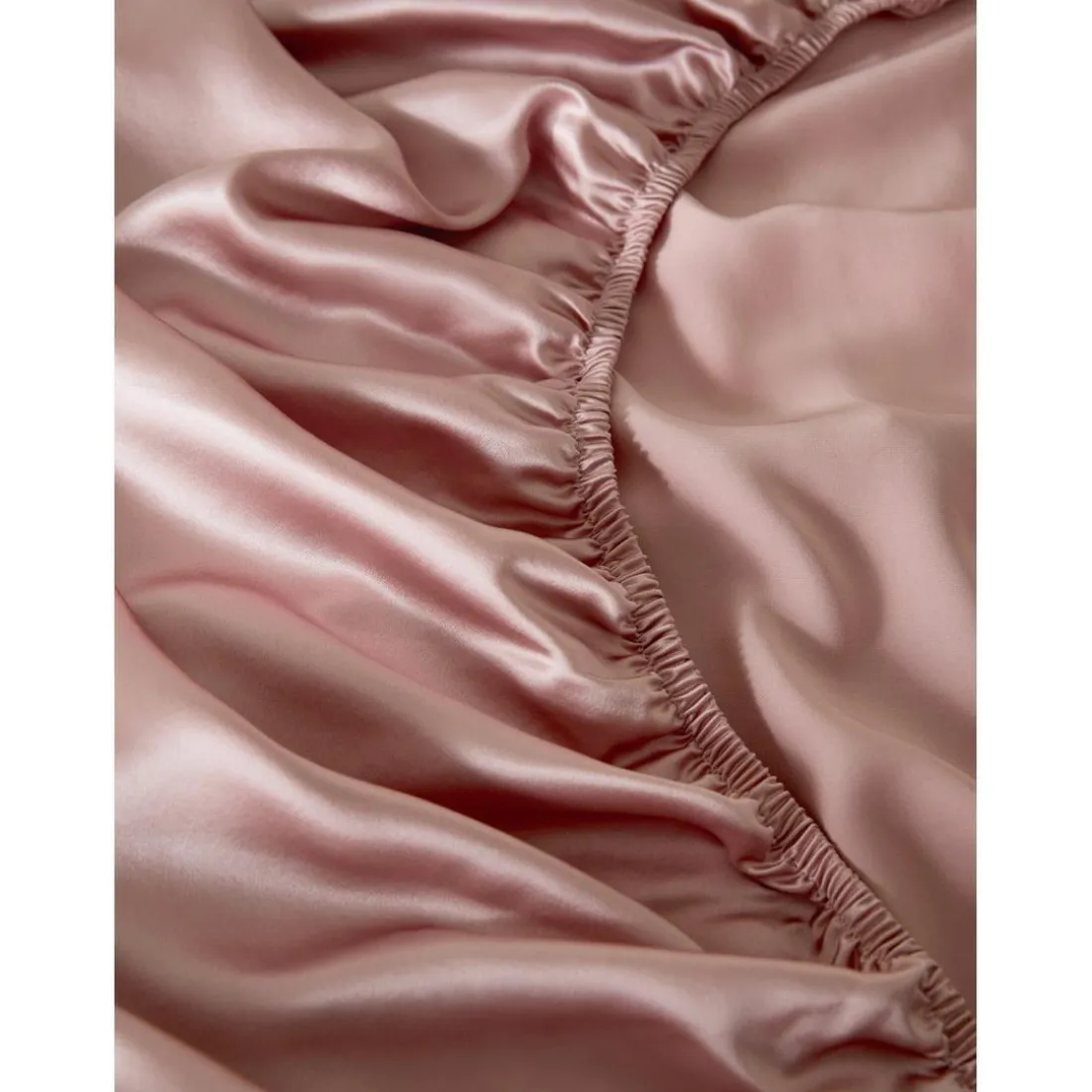 Drap Housse en Soie Sans Couture rose