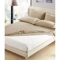 Drap Housse en Soie Sans Couture beige
