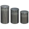 Ensemble 3 bougies LED en verre SENA noir