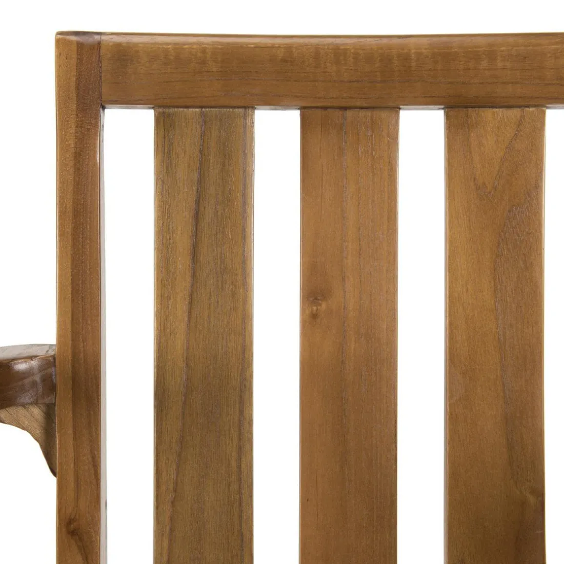 Ensemble de 2 fauteuils empilables HANNA en bois teck huilé