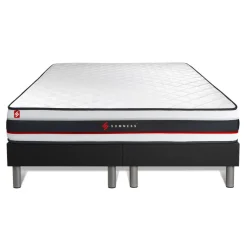 Ensemble double sommier matelas