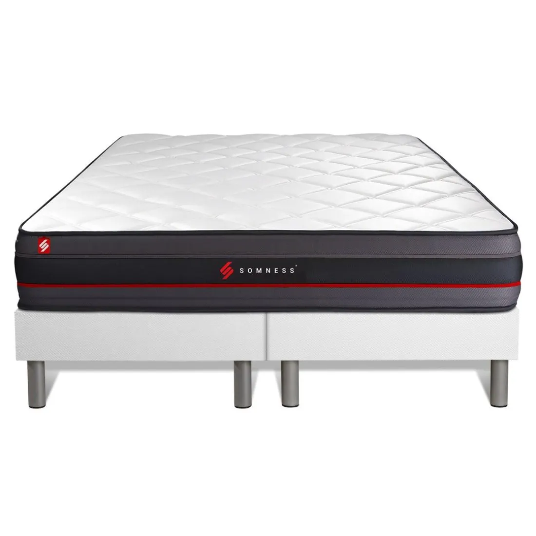 Ensemble double sommier matelas REGEN a memoire de forme
