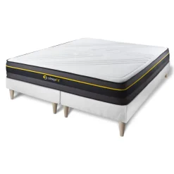 Ensemble double sommier matelas ACTIVE a memoire de forme