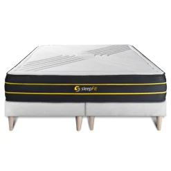 Ensemble double sommier matelas ULTRA micro ressorts ensaches et memoire de forme