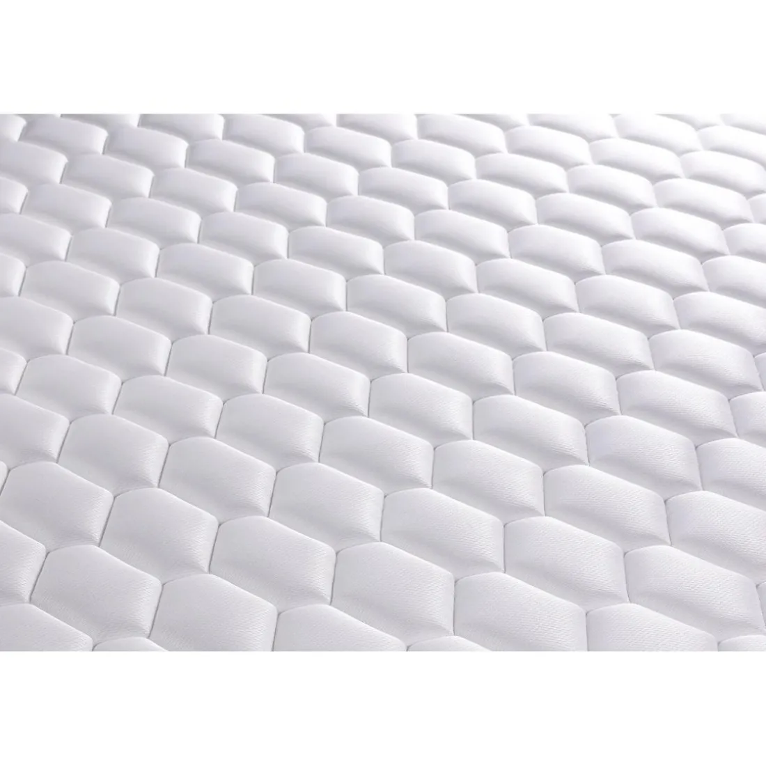 Ensemble double sommier matelas ressorts ensaches à memoire de forme