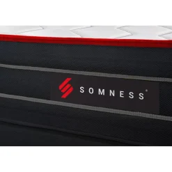 Ensemble double sommier matelas ressorts ensaches et memoire de forme