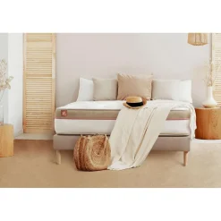 Ensemble LE COSY Memoire de forme 7 zones de confort sommier kit Beige