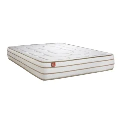 Ensemble LE DOUILLET Memoire de forme BioVisco Maxi epaisseur double sommiers Blanc