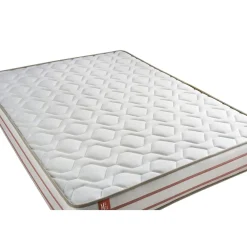 Ensemble LE DOUX Memoire de forme 3 zones de confort double sommiers Beige