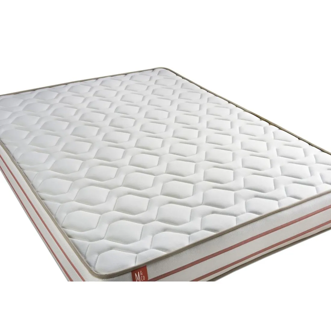 Ensemble LE DOUX Memoire de forme 3 zones de confort double sommiers Beige