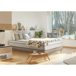 Ensemble LE PAISIBLE Memoire de forme BioVisco sommier kit Beige