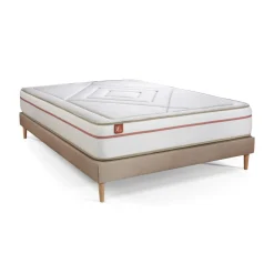 Ensemble LE PAISIBLE Memoire de forme BioVisco sommier kit Beige