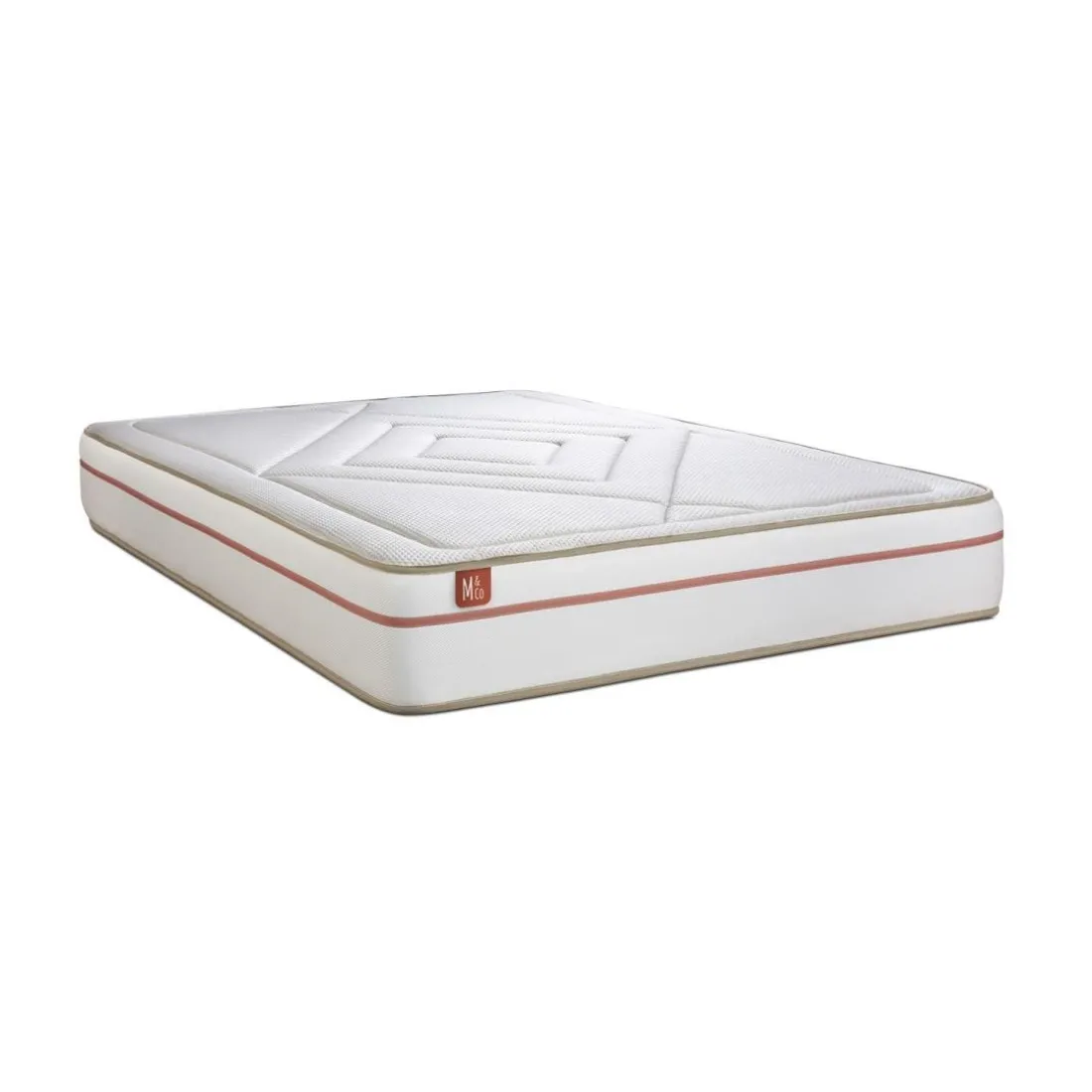 Ensemble LE PAISIBLE Memoire de forme BioVisco double sommiers Blanc