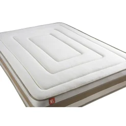 Ensemble LE RAFFINÉ Ressorts ensaches Memoire de forme BioVisco Maxi epaisseur double sommiers Beige