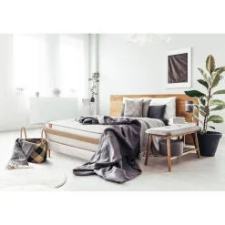 Ensemble LE RAFFINÉ Ressorts ensaches Memoire de forme BioVisco Maxi epaisseur sommier kit Blanc