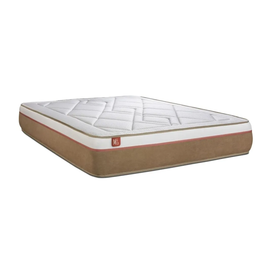 Ensemble LE SOYEUX Ressorts ensaches Memoire de forme BioVisco double sommiers Blanc
