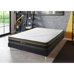 Ensemble matelas ACTIVE sommier kit noir