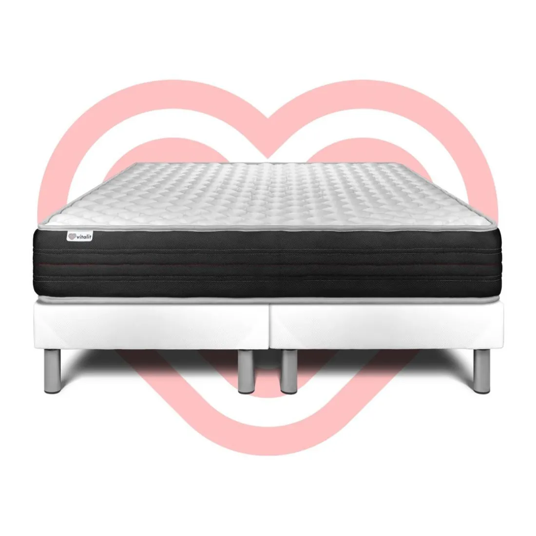 Ensemble Matelas en mousse polyuréthane à mémoire de forme VITALMEMO ONE