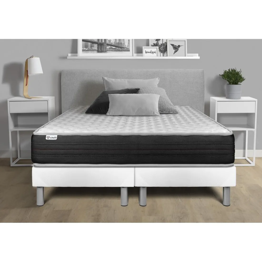 Ensemble Matelas en mousse polyuréthane à mémoire de forme VITALMEMO ONE