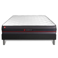 Ensemble matelas REGEN a memoire de forme sommier kit noir