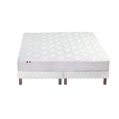 Ensemble Matelas Ressorts 5 Zones STAR et Sommier Blanc