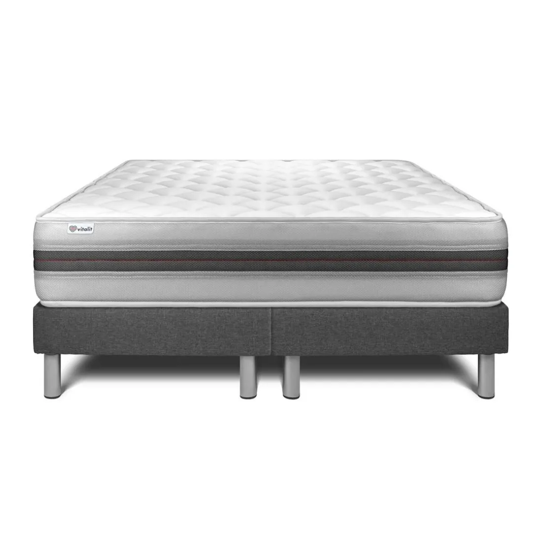 Ensemble matelas sommiers VITALMEMO BACK Blanc