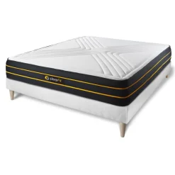Ensemble matelas ULTRA sommier kit blanc