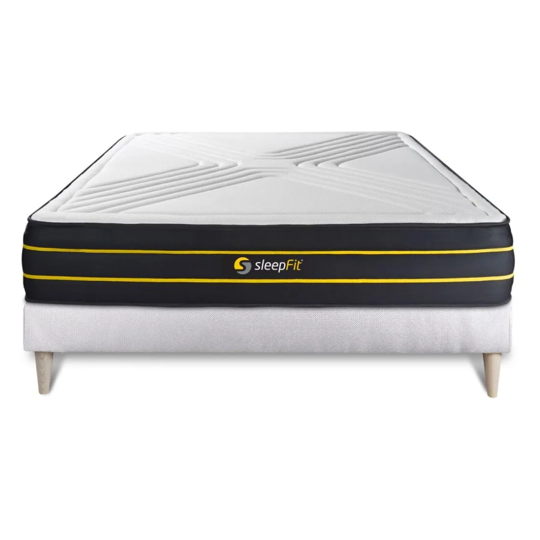 Ensemble matelas ULTRA sommier kit blanc