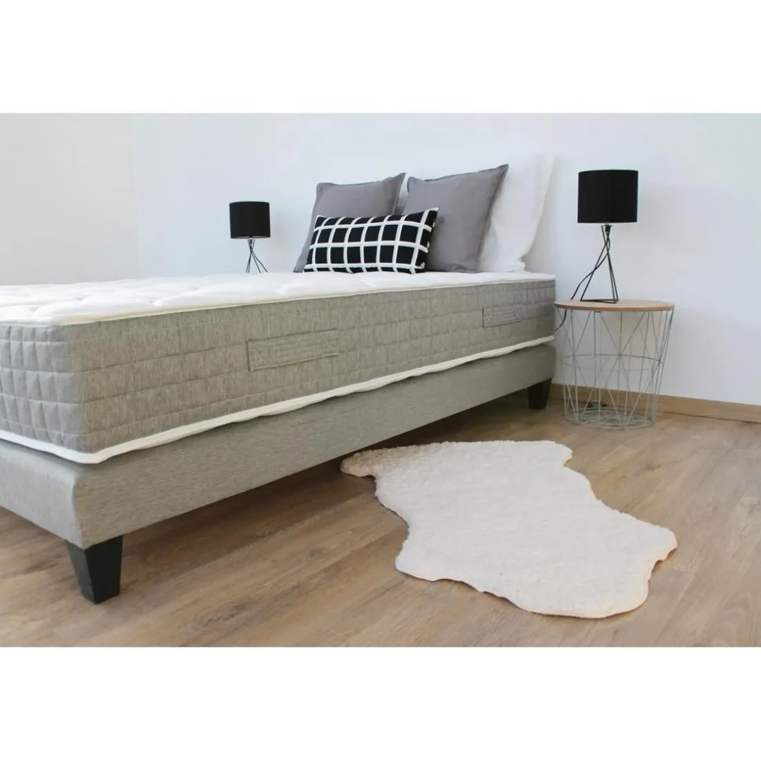 Ensemble Sommier + Matelas Ressorts Ensachés MAT 7 zones de confort Sélenia