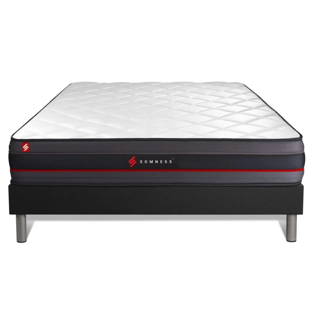 Ensemble sommier matelas REGEN a memoire de forme Blanc