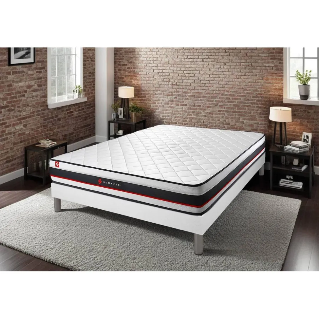 Ensemble sommier matelas FORM Blanc