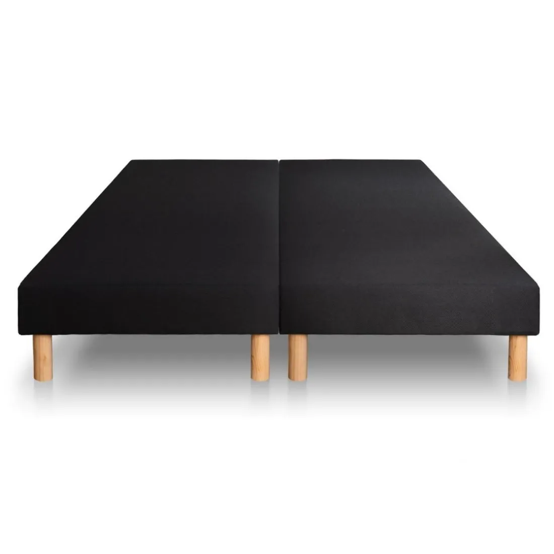 Ensemble Superieur Memoire de forme 3 zones double sommier noir