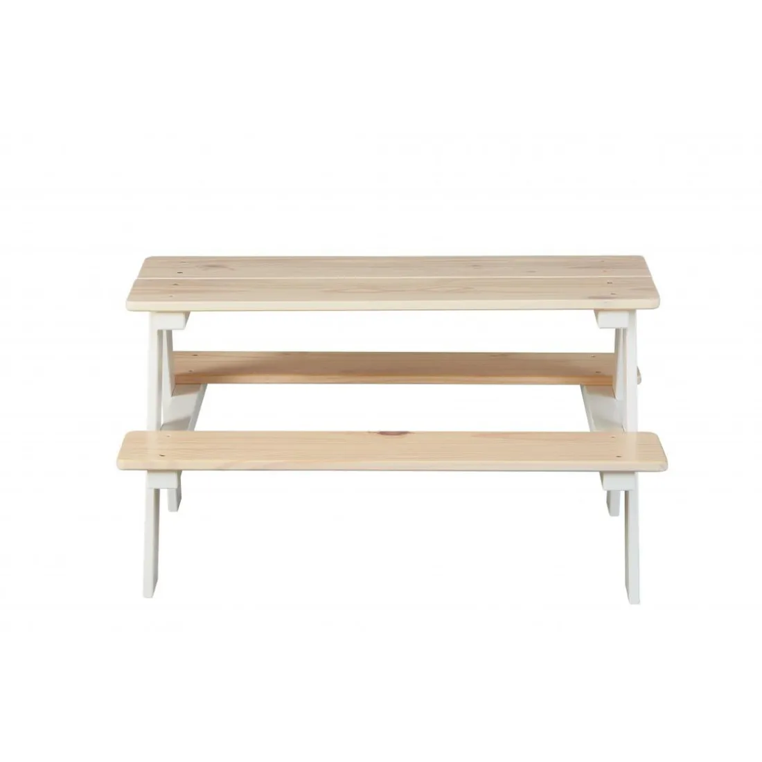 Ensemble table et bancs enfant en bois - HINNA