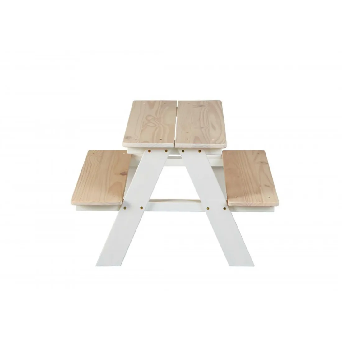 Ensemble table et bancs enfant en bois - HINNA