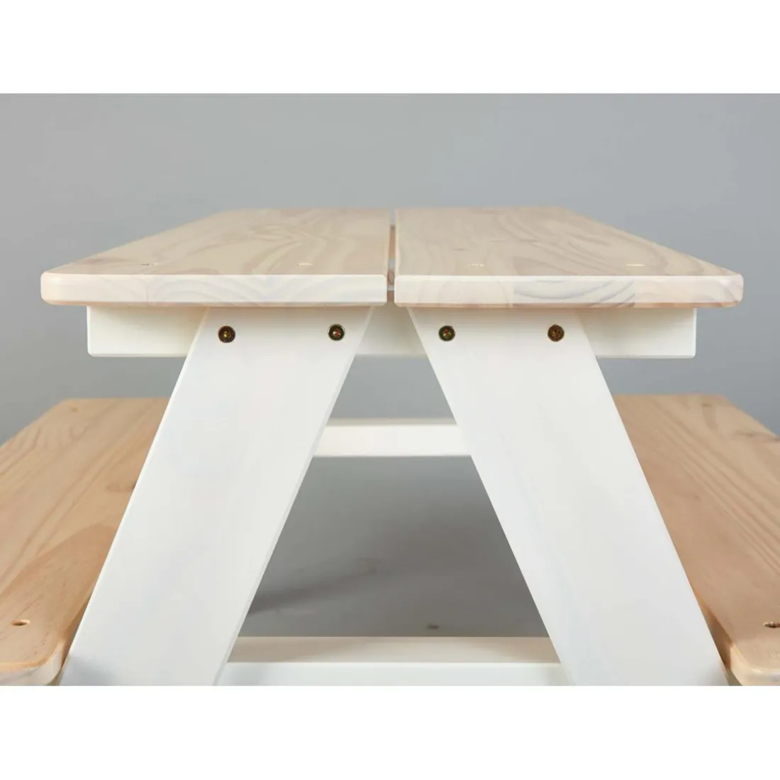Ensemble table et bancs enfant en bois - HINNA