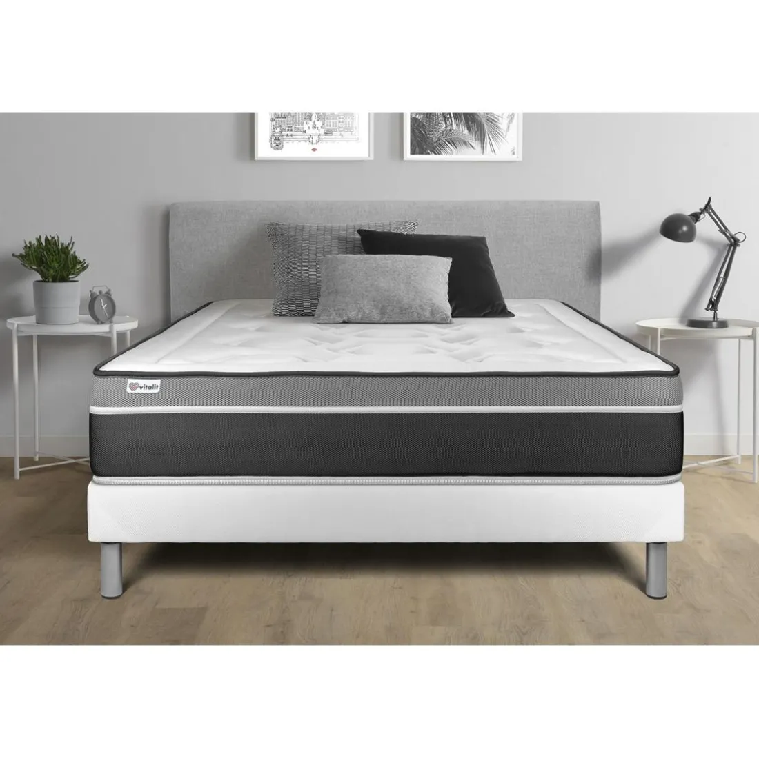 Ensemble VITAL CARE sommier Kit blanc