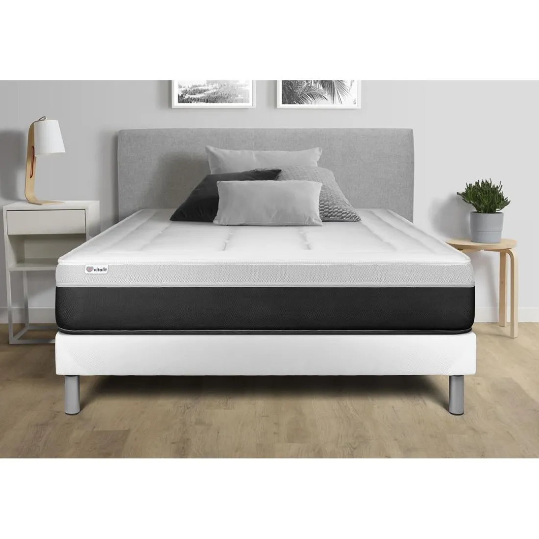 Ensemble VITAL FORM sommier Kit blanc