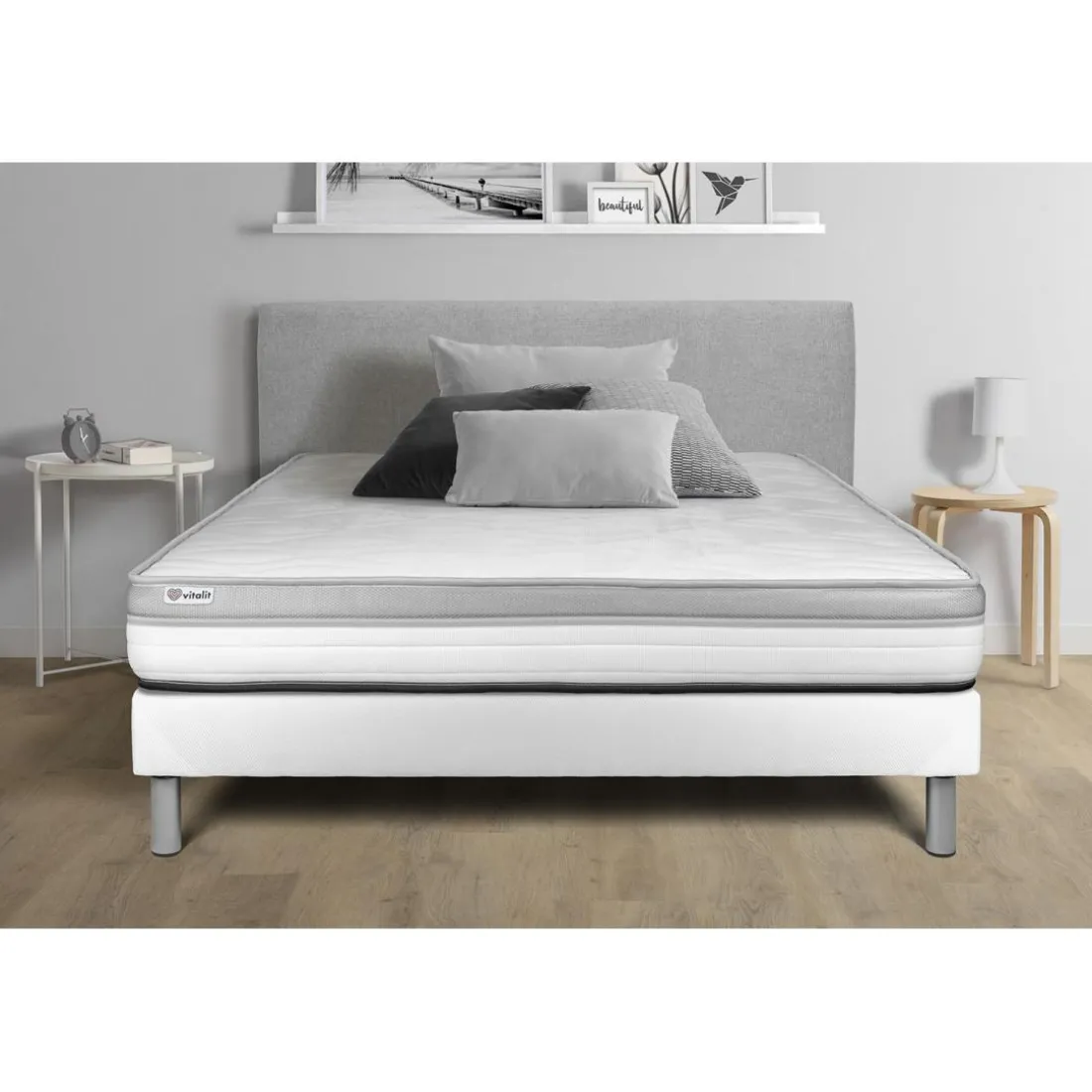 Ensemble VITAL RELAX sommier Kit blanc