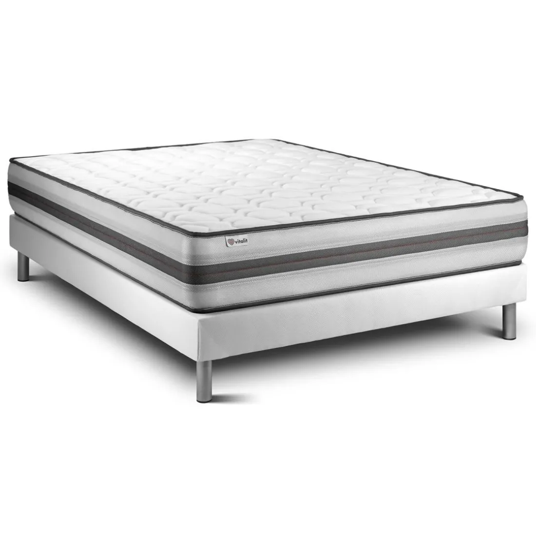 Ensemble VITALPOWER RECOVER sommier Kit blanc