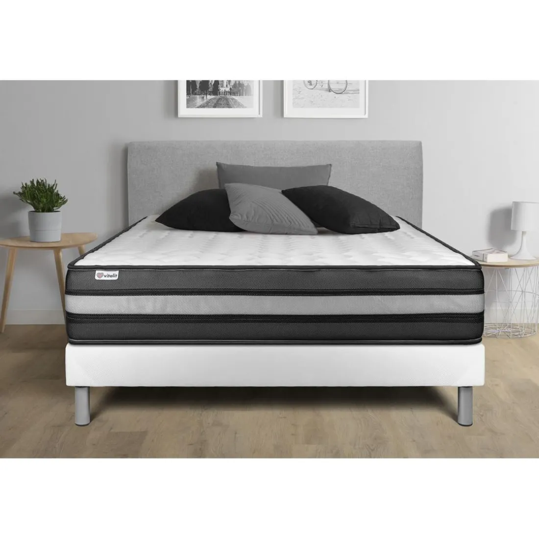 Ensemble VITALPOWER ZEN sommier Kit blanc