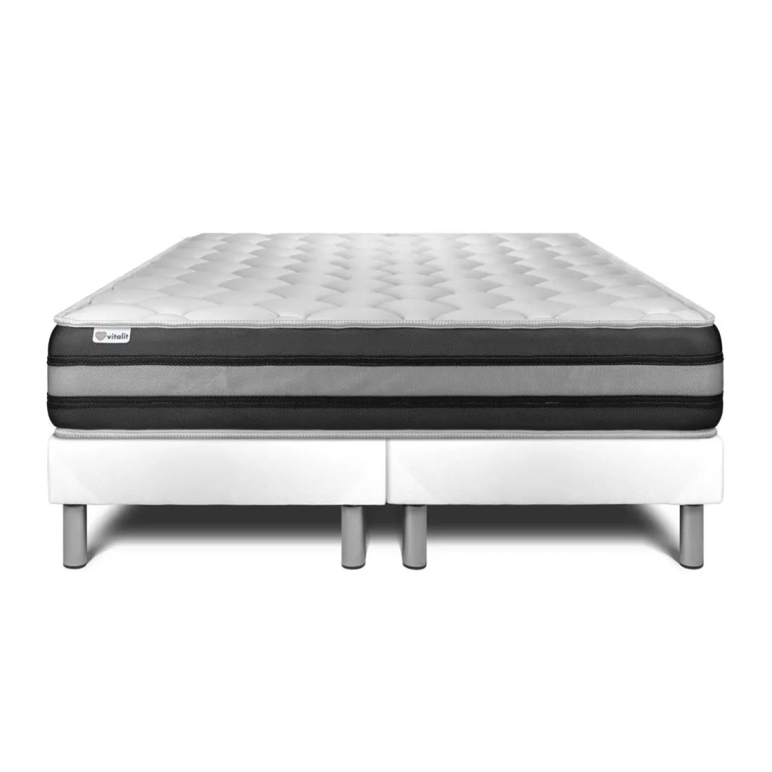 Ensembles matelas sommiers VITALSPRING ZEN blanc